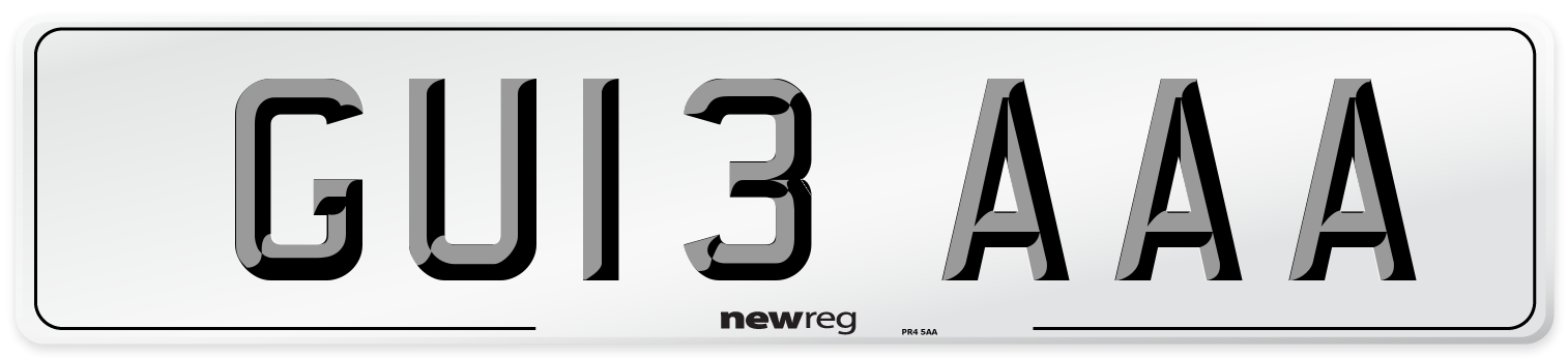 GU13 AAA Number Plate from New Reg